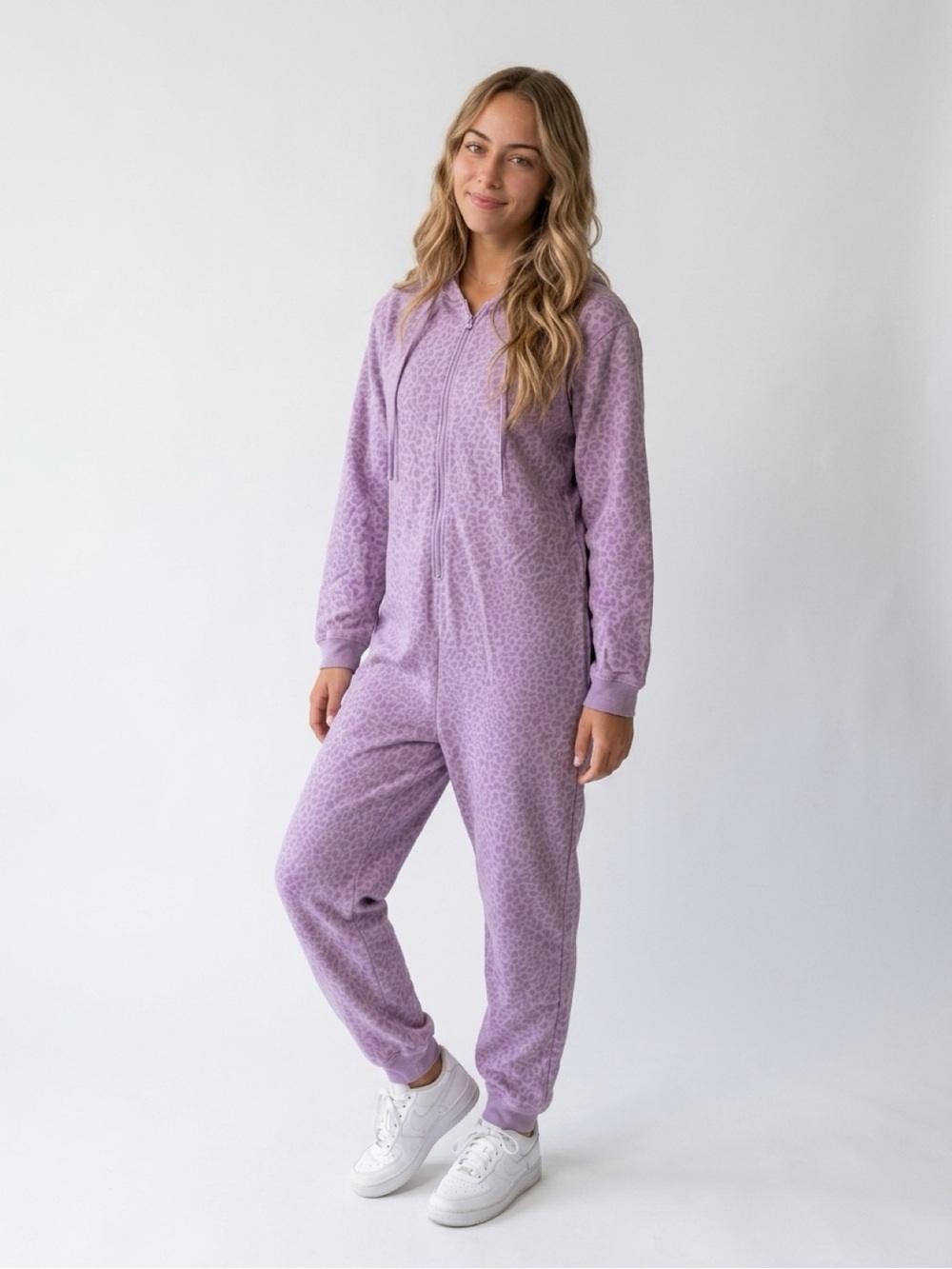 Fabletics Lavender Hooded Jumpsuit for Women